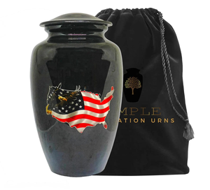 Diseño de bandera de país, urna de cremación hecha a mano, urnas conmemorativas de aluminio recubiertas de Meena, grande y recuerdo, grabable a prueba de fugas - Product Image 1