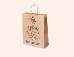 Bolsas de Papel para Alimentos, Embalaje de Papel de Grado Alimenticio, Duraderas, Impresas Personalizadas, Ecológicas, para Llevar, de Grado Restaurante - Product Image 1
