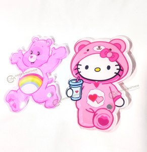 Care Bear Customized Logo Acrylic Lash <b>Tiles</b> <b>Magnetic</b> Tweezer Holder Plate Carebear Lash <b>Tiles</b> - Product Image 3