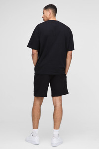 Ensemble de t-shirts 2 pièces pour hommes de grande taille, noir, oversize, style sport et rue, pour l'été, sport, entraînement, plage, streetwear, logo personnalisé - Product Image 2