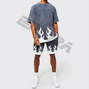 T-shirts pour hommes en jersey de marque, motif uni, coupe oversize, 220g, respirants, écologiques, avec logo personnalisé - Product Image 2