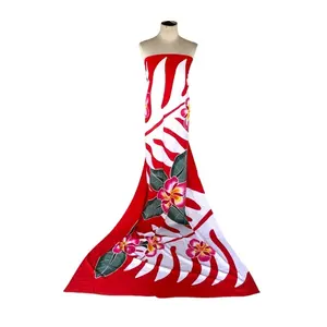 Selecciones de colores anchas con adornos de pintura a mano, Pareo de playa de rayón 100% - Product Image 1