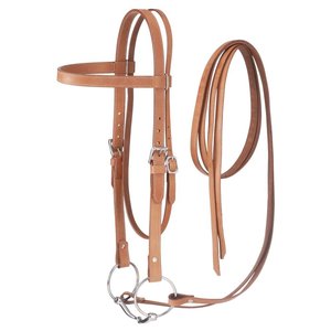 Bit Less Brida con brida de color natural de tamaño completo Tubería de gasolina Obstáculos equinos de alta calidad Mostrar productos de caballos - Product Image 3