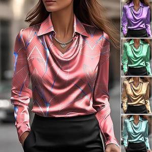 Camicetta Autunnale da Donna 2026 con Colletto Morbido, Semplice e Stampata - Product Image 3