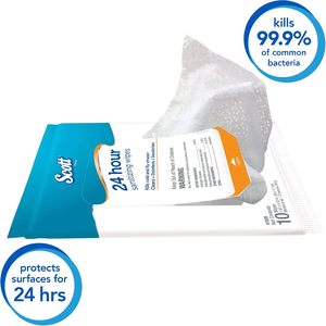 Toallitas Desinfectantes Scott 24 Horas, Aroma Fresco, 10 Unidades por Paquete (50 Paquetes por Caja), Sin Lejía (41526) - Product Image 3