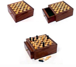 Luxury Adult Magnetic <b>Wooden</b> <b>Chess</b> <b>Set</b> with Square S Acrylic Metal Vinyl for Outdoor Play - Product Image 6