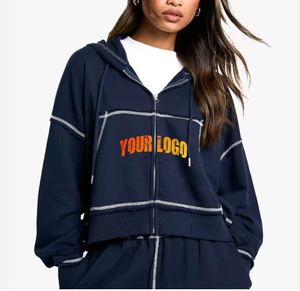 Sweat à capuche oversize en vrac pour femmes Fabricant de gros OEM Tissu en coton Impression personnalisée Fournisseur - Product Image 1