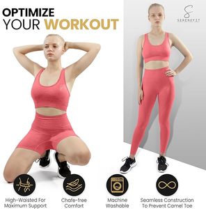 Transpirable sin costuras 3 piezas Yoga conjuntos mujeres gimnasio ropa RTS venta al por mayor 3 piezas yoga traje mujeres - Product Image 5