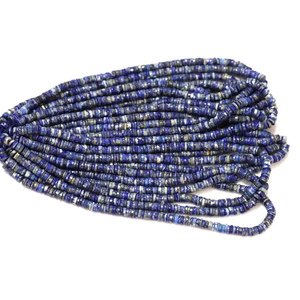 Cuentas Heishi de Lapislázuli Azul Gris Natural, Facetadas, en Forma de Neumático, 5-7 mm, Cuentas de Piedra Preciosa de Lapislázuli Gris, Facetadas, en Forma de Rueda - Product Image 6