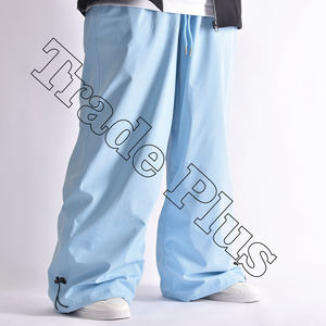 Pantalon de snowboard personnalisé OEM pour hommes, imperméable, style baggy, décontracté, couleur unie, pantalon de ski hip hop, grande taille, coupe-vent - Product Image 2