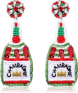 Dernier modèle Boucles d'oreilles pendantes en perles de style ethnique bohème faites à la main Bijoux de fête pour femmes-Cadeau parfait pour les femmes - Product Image 4