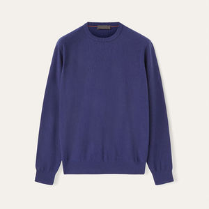 เสื้อสเวตเตอร์ถักสำหรับผู้ชายเสื้อสเวตเตอร์คุณภาพสูงลำลองฤดูหนาวโลโก้กำหนดเองได้สีพื้นน้ำหนักเบา - Product Image 1