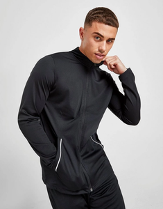 Survêtement de haute qualité en polyester 100% avec poches latérales pour hommes, ensemble de jogging 2 pièces pour la course athlétique d'hiver - Product Image 2
