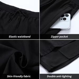 Custom <b>Men's</b> 100% Polyester Athletic Workout <b>Shorts</b> Comfortable Gym Basketball <b>Shorts</b> <b>Elastic</b> <b>Waistband</b> 6XL Fitness Casual Solid - Product Image 6