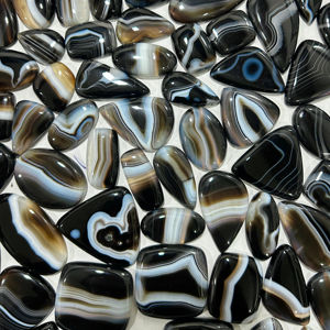 100% Piedra preciosa de ágata con bandas de alta calidad natural Maravillosa para hacer joyas-Increíble lote de piedras preciosas sueltas - Product Image 3