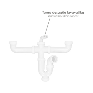 Double siphon à double évacuation 1 1/2 O/ 40mm - Product Image 4