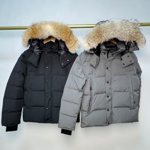 Chaqueta de Plumón Cálida de Invierno Canadiense de Alta Calidad al por Mayor para Hombre, Talla Grande, Estilo Casual Personalizado con Capucha de Piel y Cremallera - Product Image 2