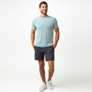 เสื้อยืดผ้าฝ้าย 100% ระบายอากาศได้ดี เป็นมิตรกับสิ่งแวดล้อม ดีไซน์เรียบง่าย ปรับแต่งได้ คุณภาพสูง เสื้อผ้าขายส่ง แบรนด์สั่งทำ ผ้าถัก - Product Image 1