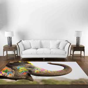 Tapis imprimé Safari Adventure : lavable en machine, animaux, intérieur, style farmhouse, tapis doux non tissé - Product Image 2