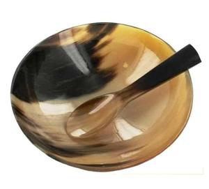 Cuenco para servir de cuerno de búfalo hecho a mano, Ideal para ensaladas, Decoración de mesa de comedor, cuenco para cuerno de uso de boda - Product Image 1