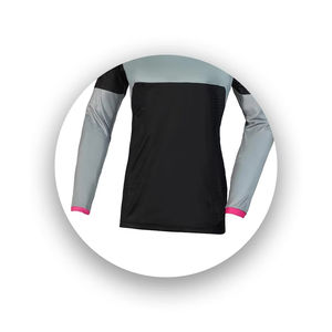 Maillot de moto TBF-165 léger et respirant pour hommes, manches longues, tissu en maille à séchage rapide, col en V, imprimé d'automne pour l'été - Product Image 4