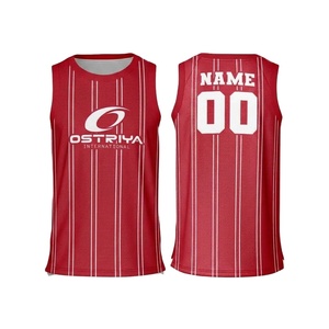 Maillot de basketball sans manches grande taille respirant à séchage rapide, logo personnalisé, nom d'équipe, faible MOQ, imprimé, haute qualité, motif uni - Product Image 1