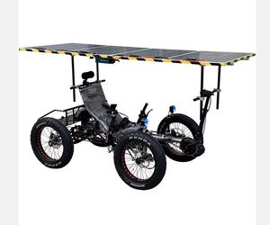 *Listo para envío* Bicicleta reclinada eléctrica TrikExplor Bafang 500w todoterreno con neumáticos gruesos F420E con panel solar - Product Image 1