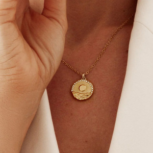 Collana con Ciondolo Orizzonti LUCKYJIU Personalizzata, Impermeabile, Antiossidante, Placcata in Oro 18k, in Acciaio Inossidabile per <span class=keywords><strong>Donna</strong></span> - Product Image 2