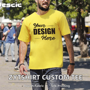 ZYtshirt 100% coton 180GSM coupe régulière hommes t-shirt en gros logo personnalisé imprimé blanc tricoté t-shirt Style décontracté - Product Image 2