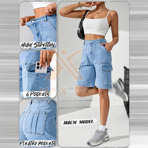 Pantalones Cortos Cargo para Mujer, Cómodos, Resistentes, Transpirables, 100% Algodón, Personalizables, Ecológicos, de Alta Calidad - Product Image 3
