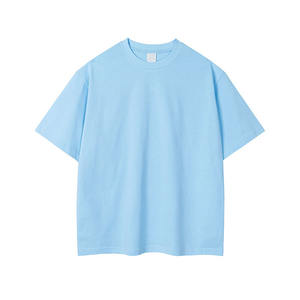 T-shirt unisexe de grande taille à épaules tombantes T-shirt épais en coton vierge T-shirt surdimensionné pour hommes Livraison DDP - Product Image 2