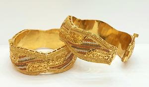 Bracelets en gros de haute qualité, élégants, plaqués or 24 carats, en laiton inoxydable, bijoux de mode - Product Image 3