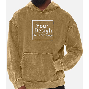 Heavyweight Vintage Oversized Full Acid Wash Zip Fleece Hoodie Sun Fade Acid Wash Hoodies Unisex - Product Image 1
