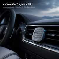 Diffuseur d'aromathérapie magnétique en alliage électroplaqué pour grille d'aération de voiture, portable, parfum longue durée
