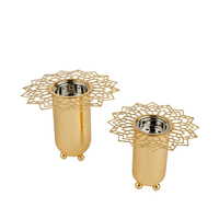 Lot de 2 Brûleur d'encens en bois enduit noir Bakhoor Holder avec plateau enduit noir pour parfum de mosquée d'intérieur en gros