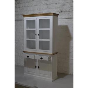 Aparador Clásico de Madera de Mango Blanco para Almacenamiento y Exhibición, Mueble Versátil para Hogar, Oficina y Comedor Estilo Rústico - Product Image 6