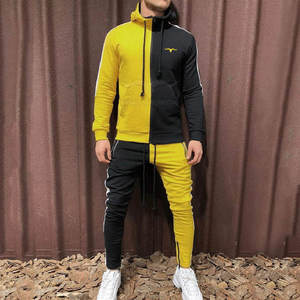 2023 Premium hommes vêtements de sport Logo personnalisé XL taille survêtements respirant survêtement ensembles décontracté hiver marque privée 100% coton - Product Image 5