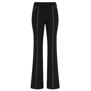 กางเกงผ้าแคนวาสเนื้อดี คุณภาพสูง ทรงตรง ยาว ใส่สบาย ไม่ยับ ดูดี มีสไตล์ สำหรับผู้หญิง เอวกลาง ผ้าฝ้าย 100% - Product Image 1