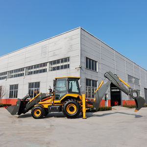 Mesin pemindah bumi Backhoe <span class=keywords><strong>Loader</strong></span> 4x4 roda <span class=keywords><strong>Loader</strong></span> dengan buket tunggul dan gigi 4in1 Bucket - Product Image 5