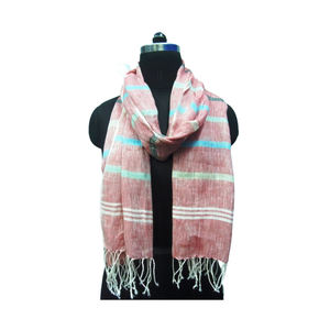 Bufandas de lino 100% de diseño personalizado de alta calidad para el invierno disponibles a precios competitivos del exportador indio - Product Image 4