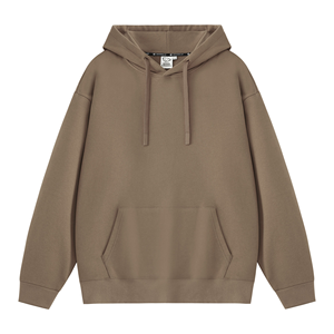 Sudadera con capucha de algodón de peso medio 70 por ciento-Sudadera de gran tamaño Boxy Fit Drop Shoulder Blank Pullover para hombres - Product Image 2