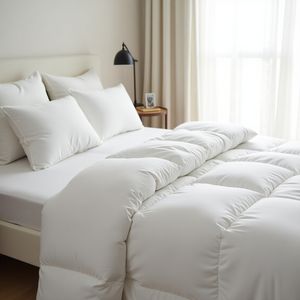 Moderno 170X225 Cm Premium Down Proof Edredón de algodón 100% Transpirable y lavable Imitación de plumón de ganso - Product Image 2