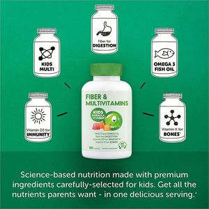 Çocuklar için Sakızlı Multivitamin Lif Omega <span class=keywords><strong>3</strong></span> Vitaminler A C <span class=keywords><strong>D</strong></span> E Biotin Asit Çiğnenebilir Takviye - Product Image 3