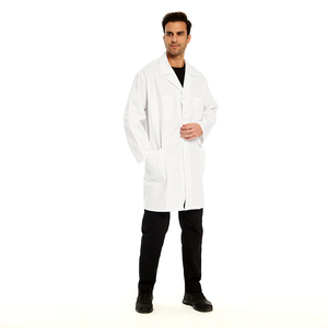 Bata de laboratorio de hospital personalizable XL para hombre, uniformes de punto suaves transpirables de alta calidad para médicos, enfermeras, uniformes personalizables - Product Image 3