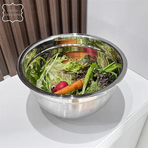 Wholesale Stainless Steel Serving <b>Bowl</b> <b>Set</b> Customized Dinnerware With Glass and Metal Salad <b>Bowls</b> Mixing Basin Rice <b>Bowls</b> - Product Image 4