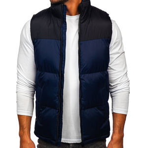 Gilet matelassé bouffant respirant décontracté personnalisé sans manches couleur personnalisée hiver gilet pour hommes OEM - Product Image 1