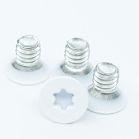 Sekrup Mesin Torx Flat Berlapis Nikel Baja Tahan Karat Oval Tahan Korosi M3.5*4mm KELAS 4 Nilon Elektronik
