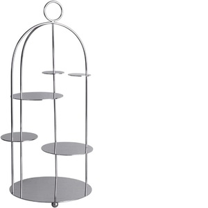 Présentoir de gâteaux en métal or Rose de forme ronde, présentoir de desserts pour fête à domicile, service de desserts - Product Image 5