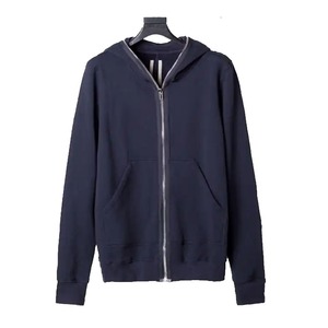 Sudaderas con capucha para hombre con cremallera completa en blanco con logotipo personalizado, 100% algodón, diseño OEM, ropa de calle con cremallera, sudaderas con capucha con cremallera de cara completa de peso pesado - Product Image 5