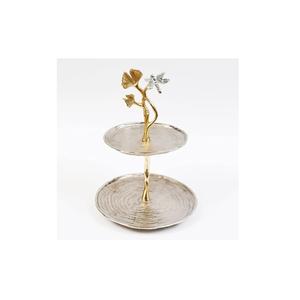 Présentoir à gâteau en métal de mariage fini or brillant vintage Fabricant et exportateur Présentoir à gâteau décoratif en métal personnalisé - Product Image 3